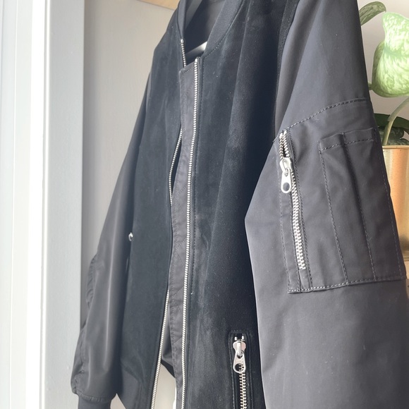 Mackage Suede Bomber Jacket